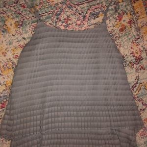 Banana Republic Gray Ruffled Tank
